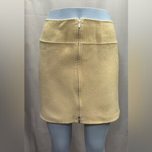Alexandra Bartlett Camel Wool Blend Skirt Middle Front Zipper size 12